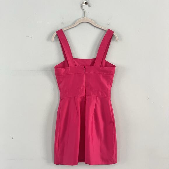 Amanda Uprichard Archie Nylon French Rose Pink Mini Dress - Picture 5 of 8